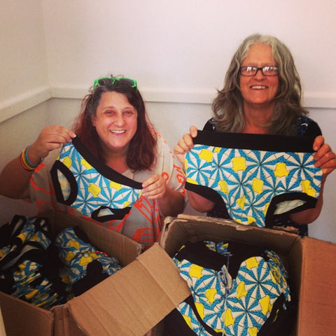 Sophie and Josie with the pants headed for Samoa!