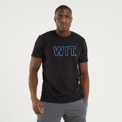 WIT Fitness T-shirts WIT Outline Logo Tee in Black and Blue