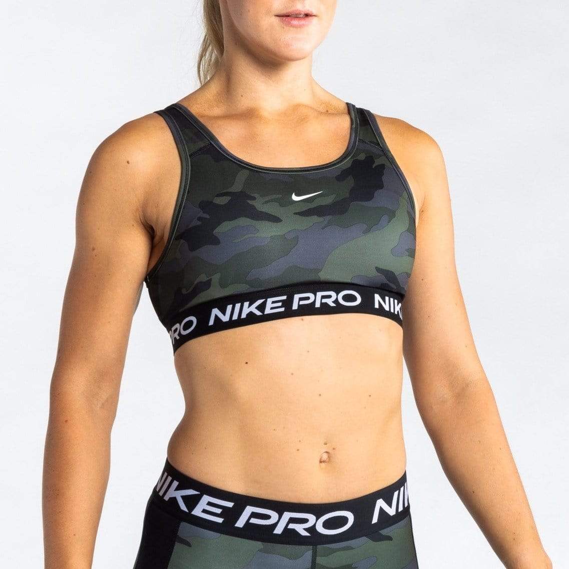 nike pro camo sports bra