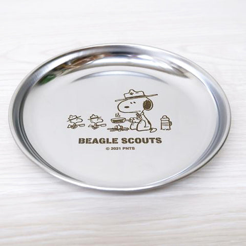 史努比露營系列不銹鋼碟 Snoopy Stainless Steel Plate - Beagle Scouts