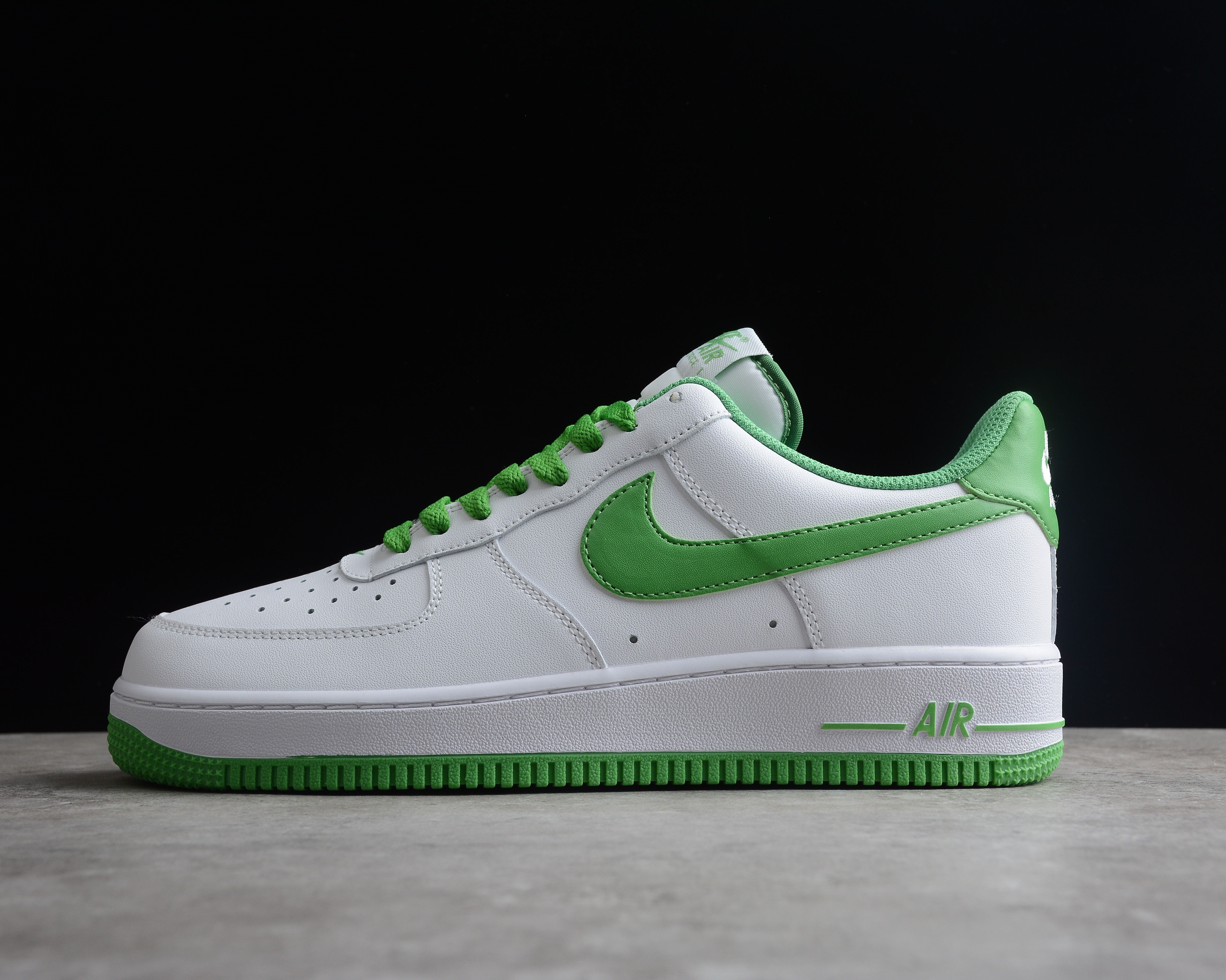 nike air force one white and green