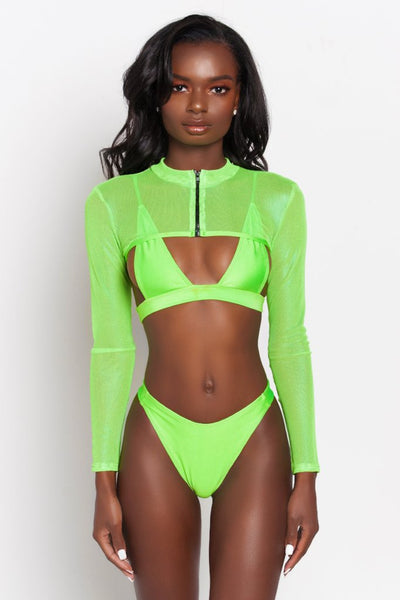 lime green mesh top