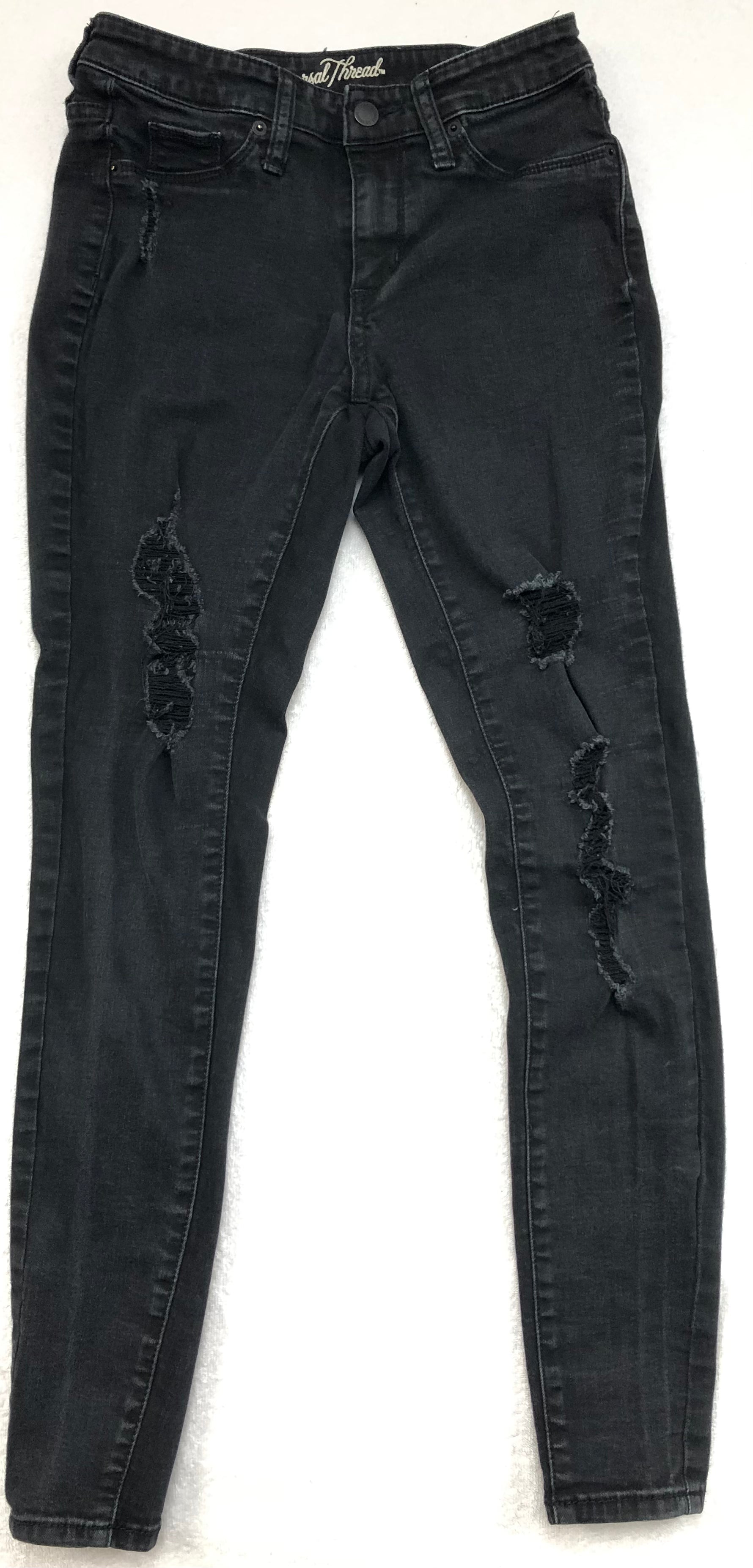Universal Thread Women's Pants Jeans Ripped Black – Eleete