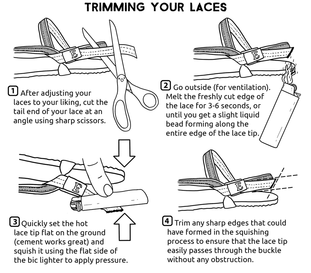 trimming earth runners laces