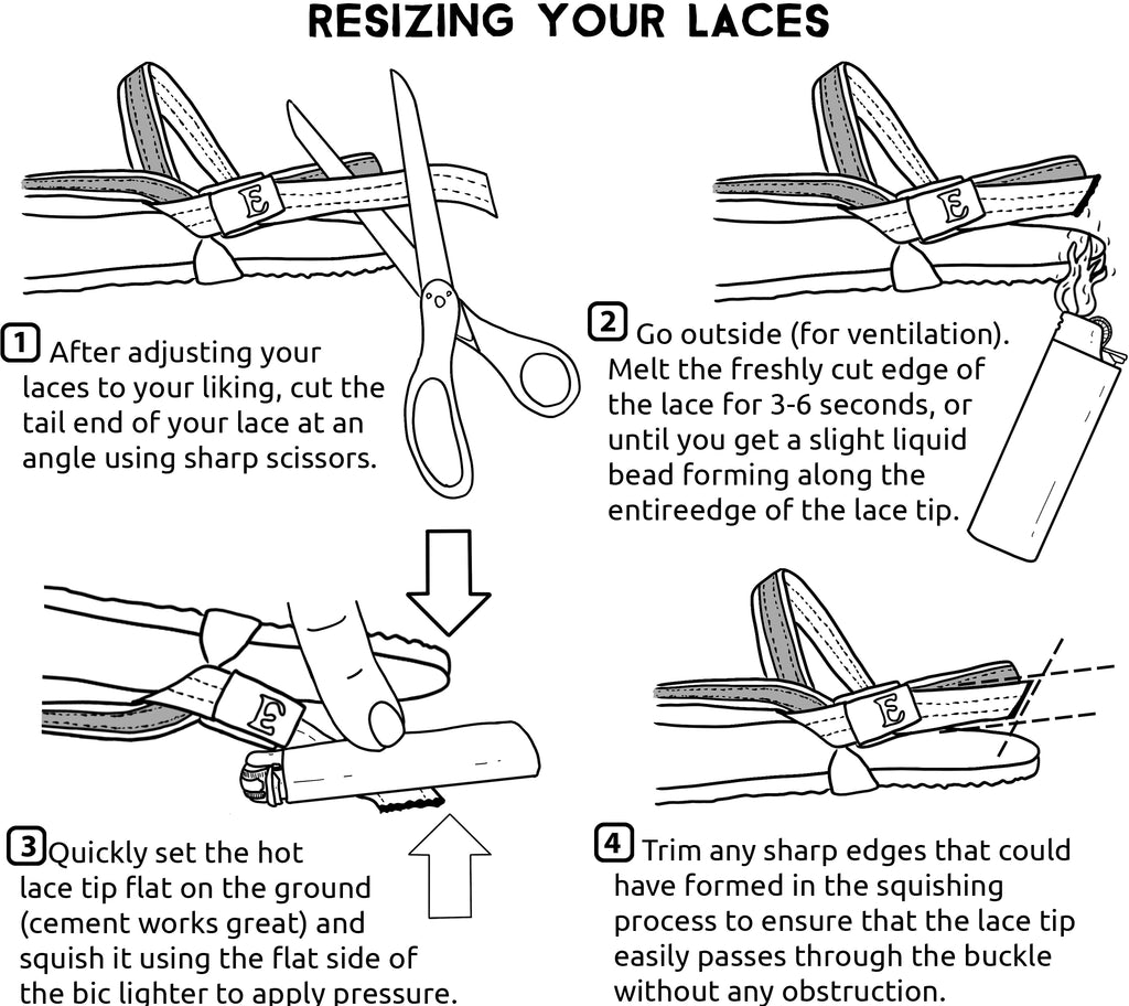 How to trim earth runners laces