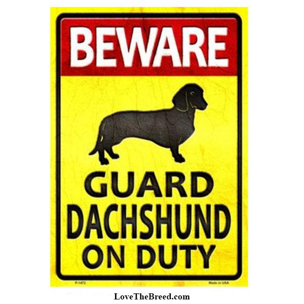 beware of dachshund sign