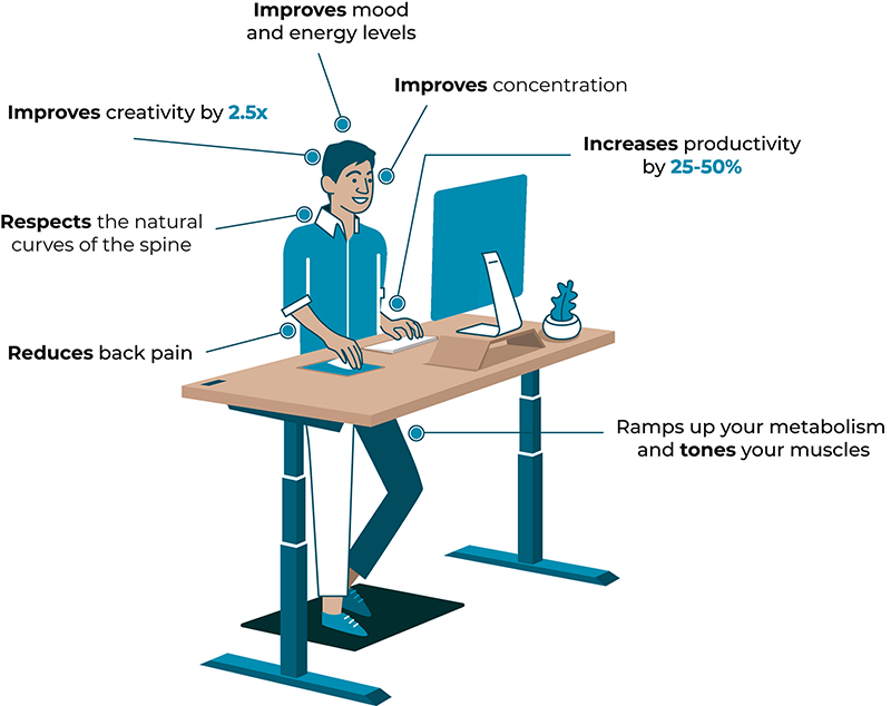 standing desks sit stand height adjustable furniture benefits the body