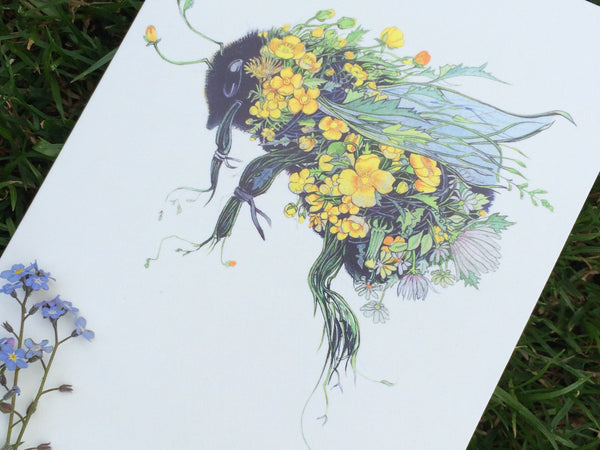 Bumblebee greetings Card