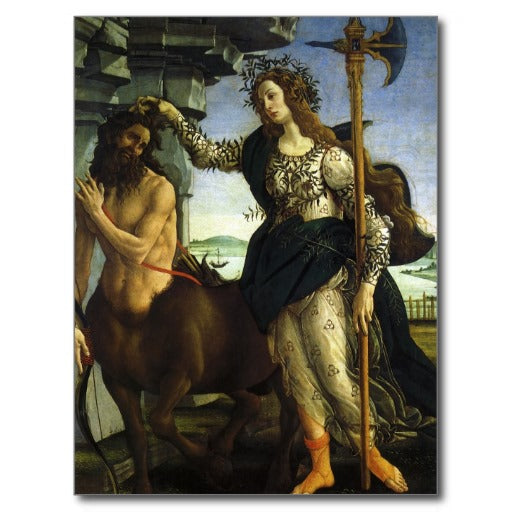 Botticelli painting: Pallas and the centaur