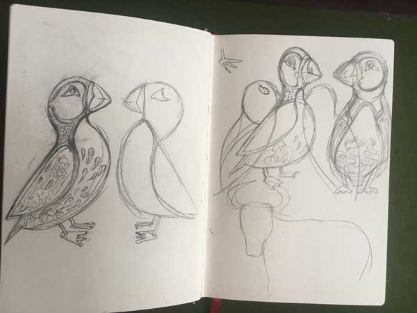 Puffin sketch - The DM Collection