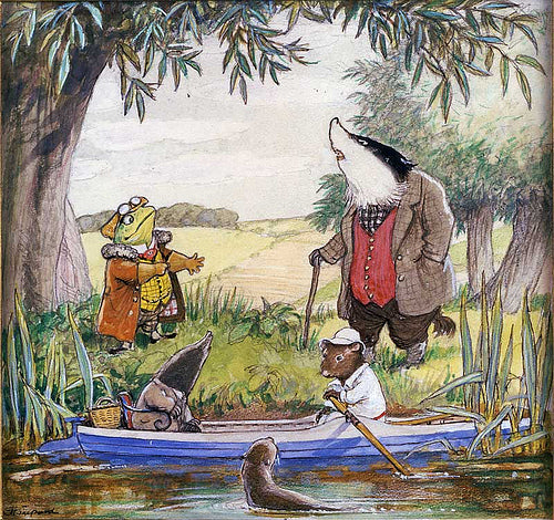 Wind in the Willows animal illustration