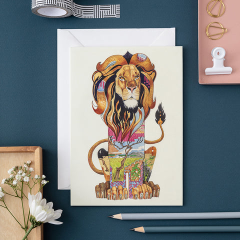 Lion Greetings Card