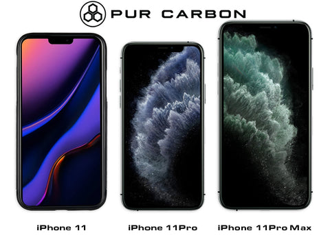 iPhone 11 Series Variations Carbon Fiber Phone Cases Pur Carbon