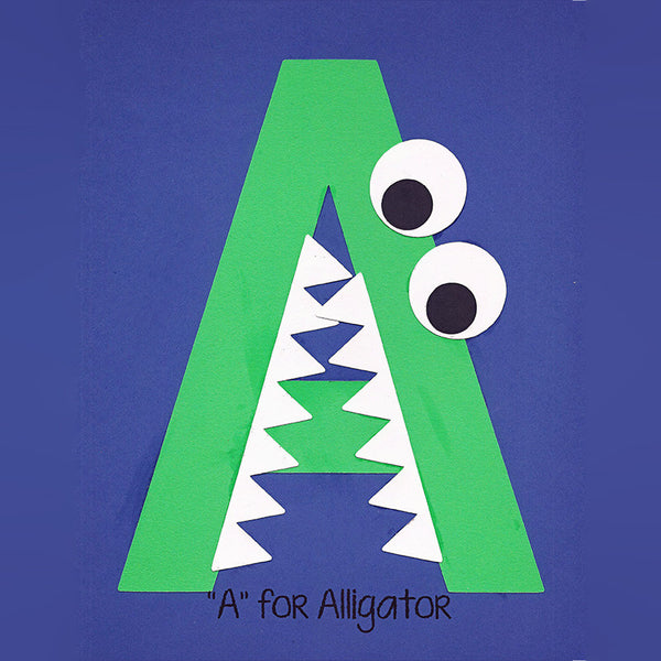Alphabet Art Template - Upper A (Alligator) – Who Arted