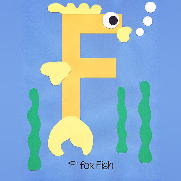 Alphabet Art Template - Upper F (Fish) – Who Arted