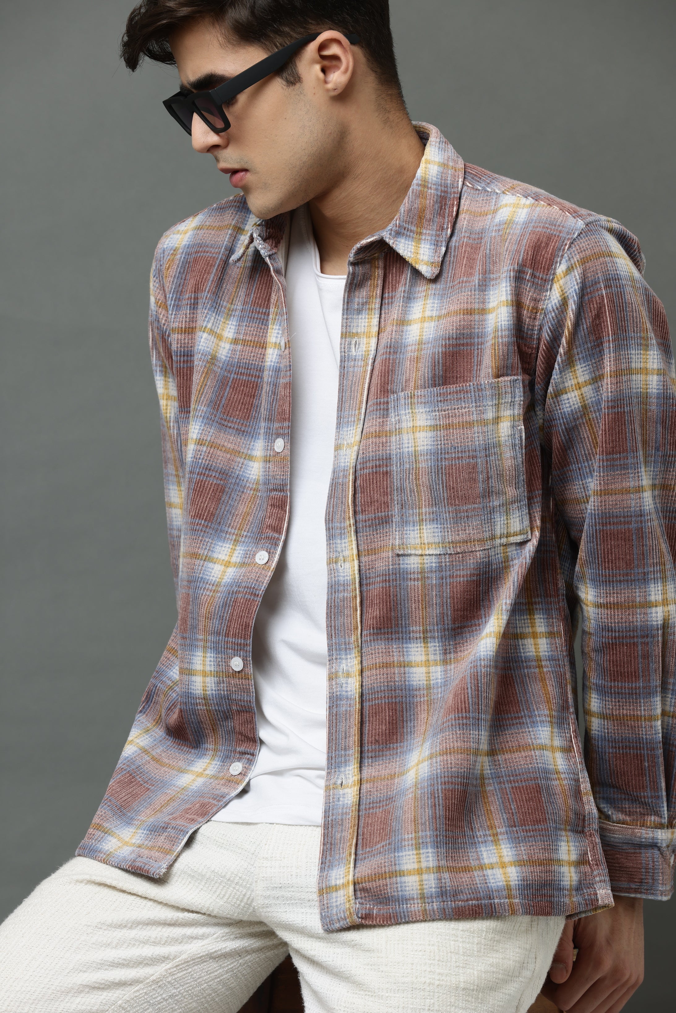 80s c.p.company ombre rayon check shirt-