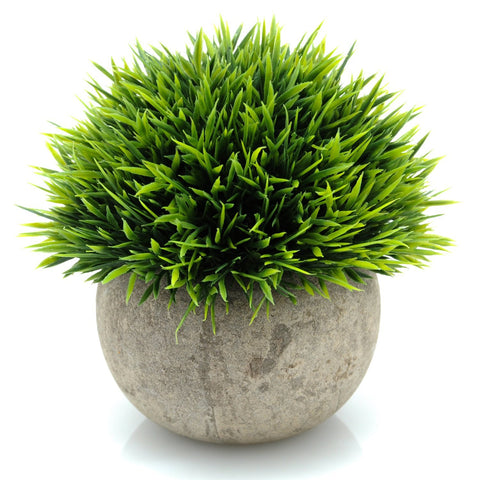Velener Mini Plastic Fake Green Grass of Plants