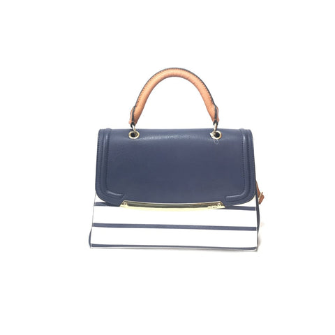ALDO NAVY STRIPED SATCHEL