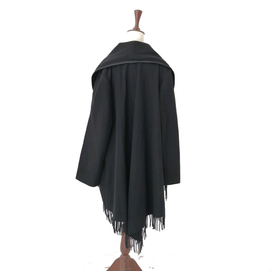 black cape jacket zara