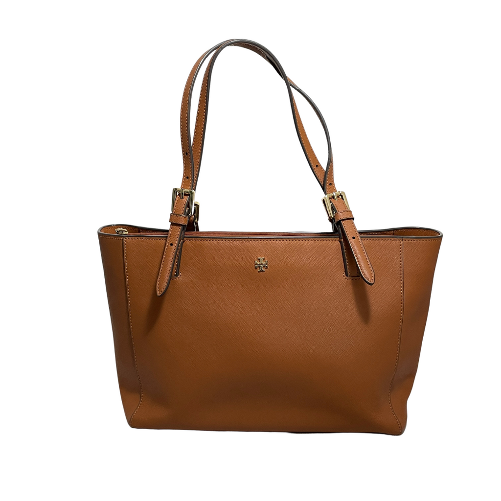 tory burch tan leather tote