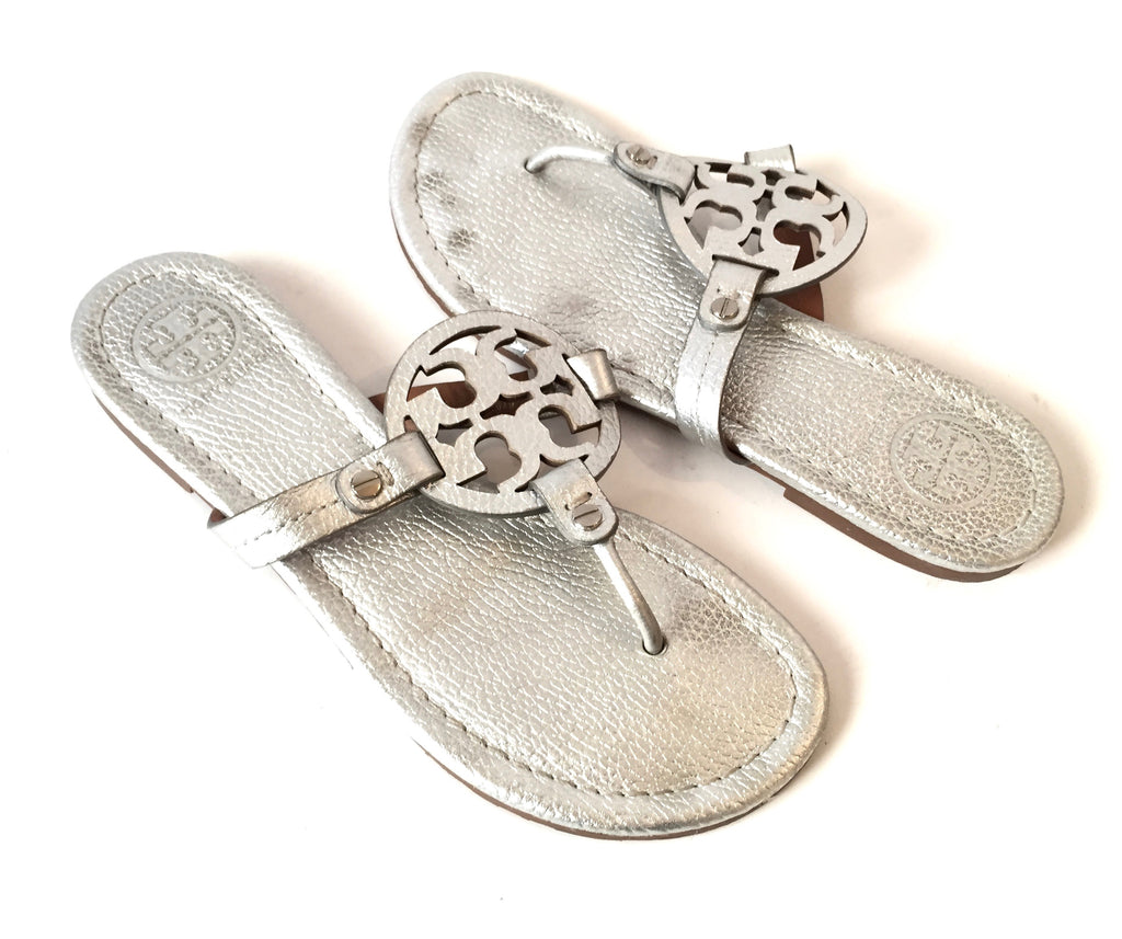 tory burch silver miller sandals