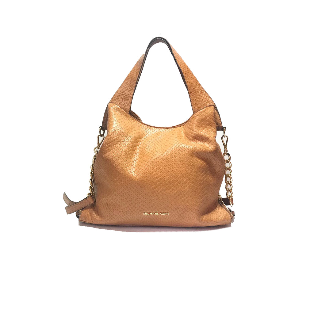 michael kors tan hobo bag