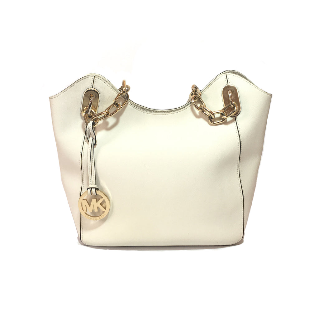 mk white shoulder bag