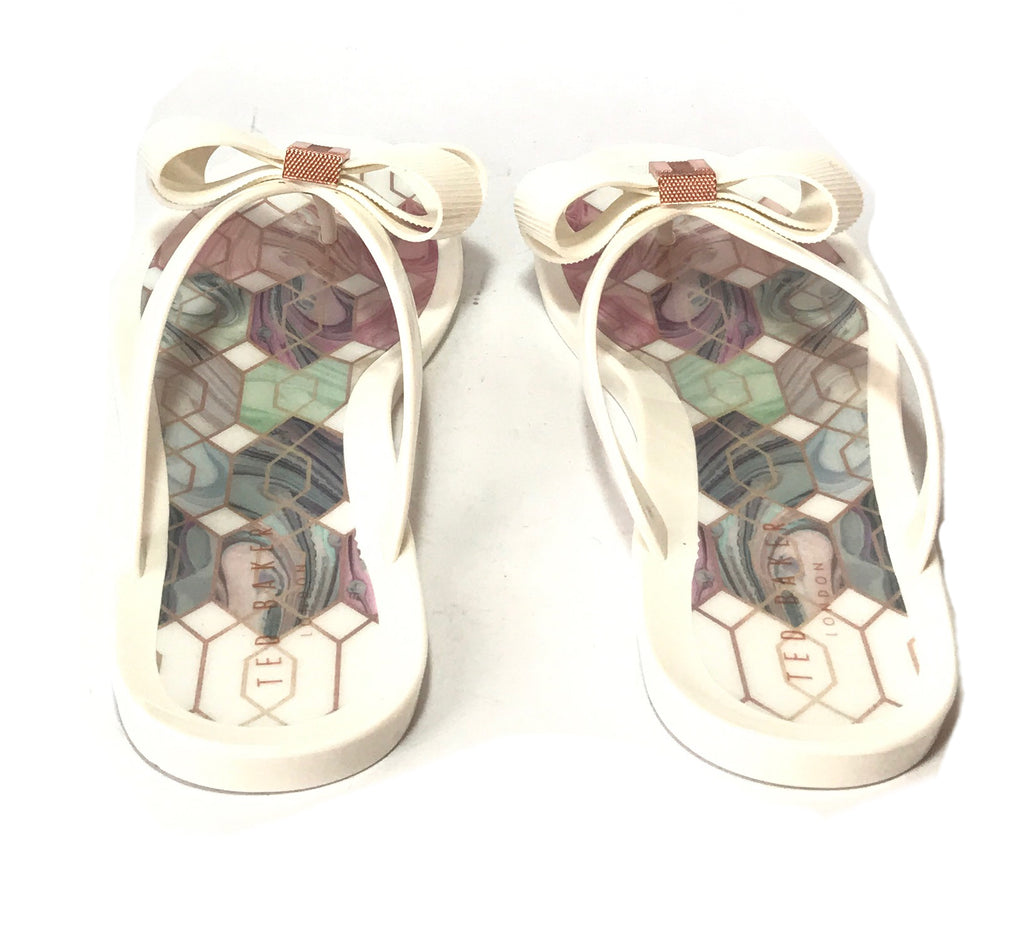 ted baker suszie white flip flops