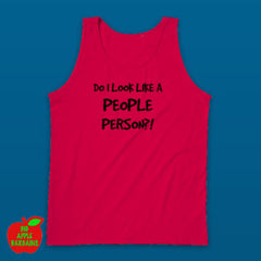 DO I LOOK LIKE A PEOPLE PERSON?! Red Tanktop ㋡ Big Apple Bargains