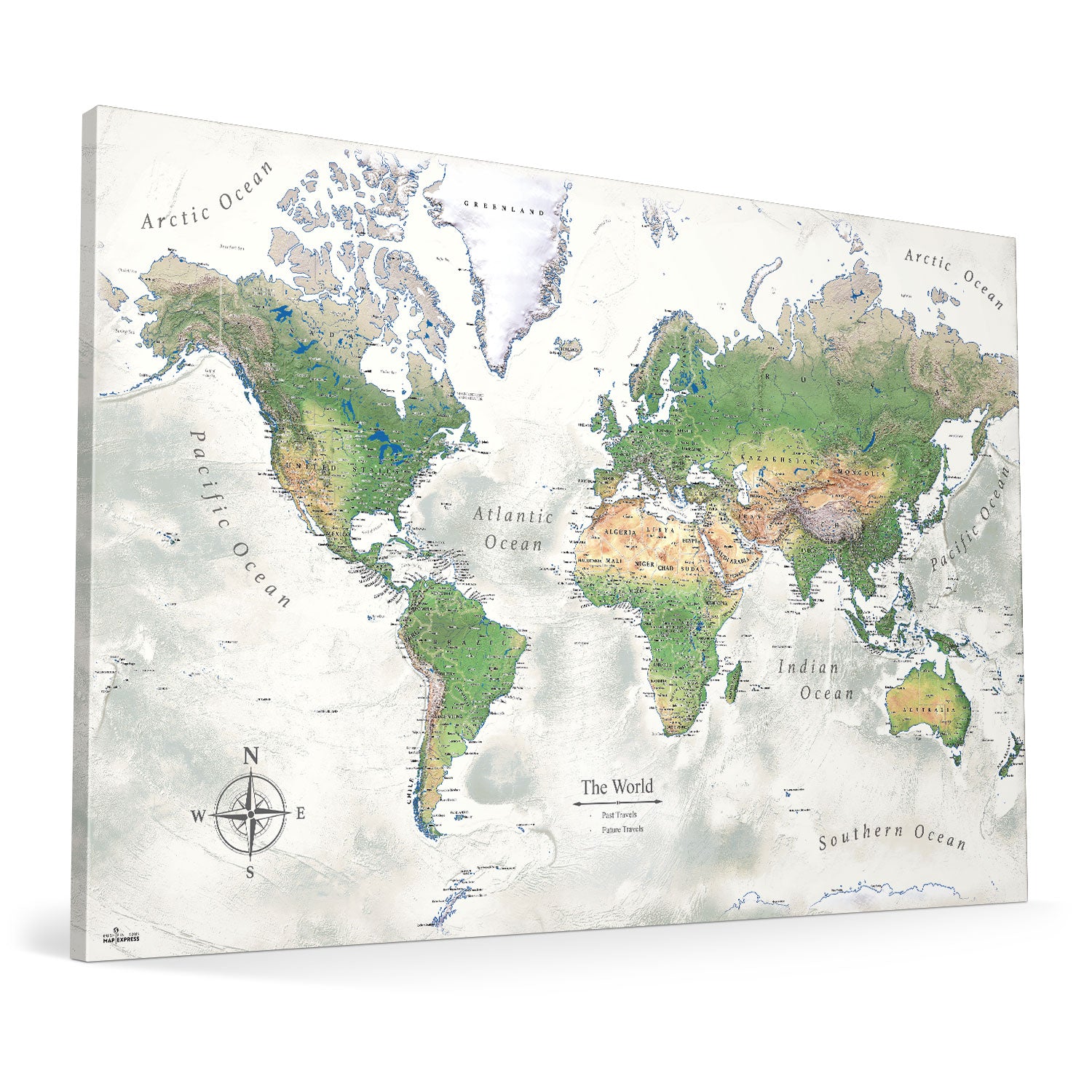 Begrijpen Bekwaamheid ontwerper The Adventurer World Push Pin Travel Map