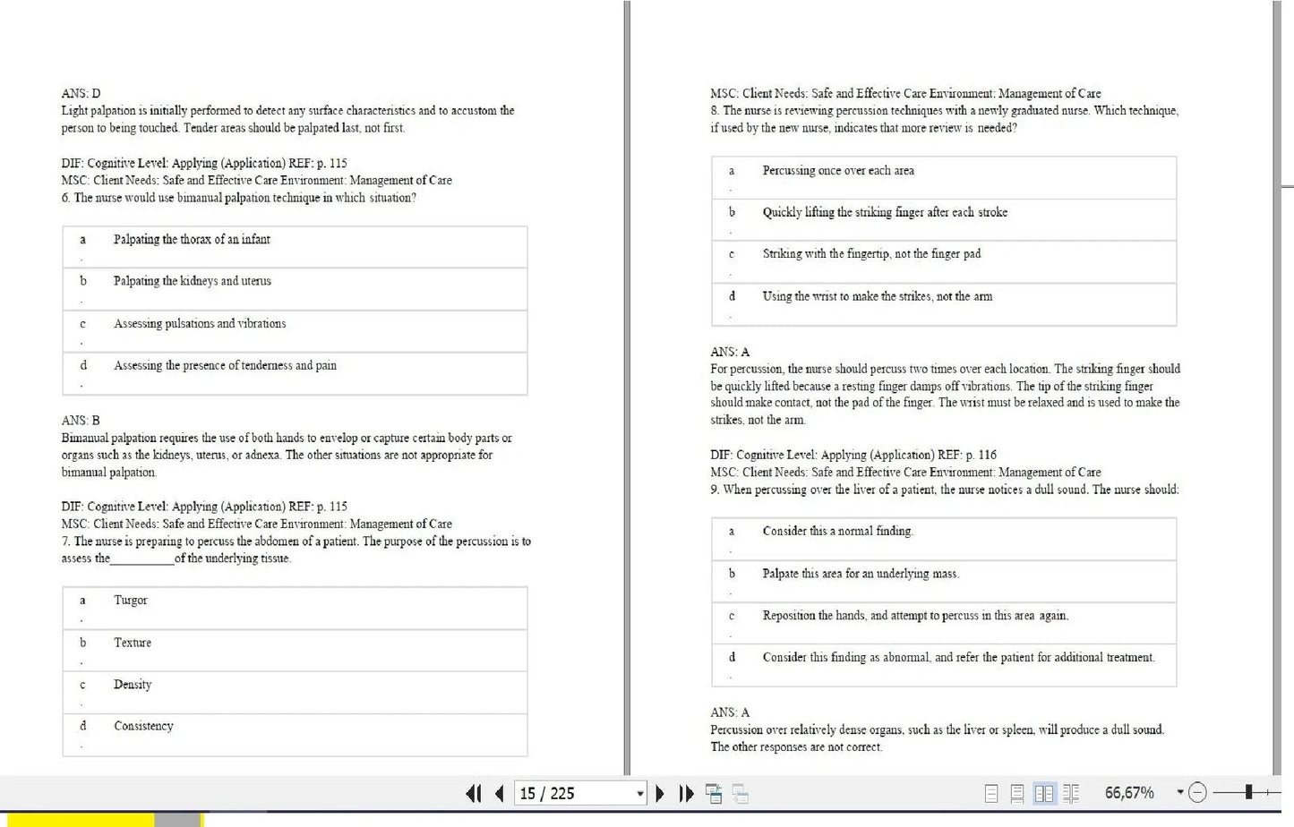 Bates’ Guide To Physical Examination and History Taking 13th Edition Bickley Test Bank