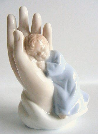 Baby Gift - Safe in Gods Hands Figurine for Nursery \u2013 Serenity Gifts