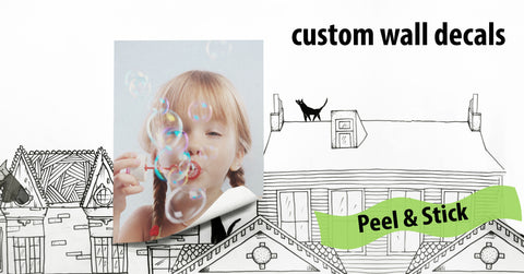 Peel & Stick Photo Paper Prints.  These can be repositioned as many times as needed easily. 
