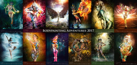 Bodypainting Adventures 2017 Calendar