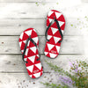 Red & White Flip Flops