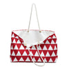 Red and White Weekender Bag