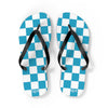 Turquoise & White Flip Flops