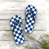 Blue & White Flip Flops