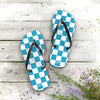 Turquoise & White Flip Flops