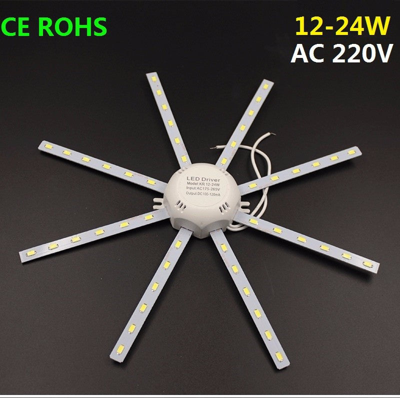 2018 New Led Octopus Ceiling Lamp Ac 220 Bulb White Light 12w 16w 20w 24w Energy Saving Octopus Lamp High Power For Home Light