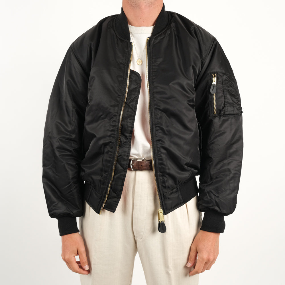 MA1 NYLON BOMBER JACKET - BLACK | Universal Surplus best vintage