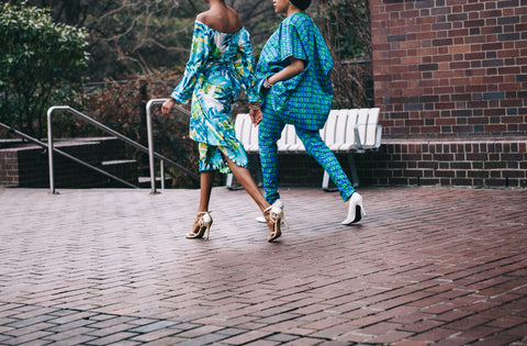 ladies walking with friends