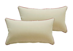 Light Khaki Rectangle Toss Pillow (Reversible, Set of 2)