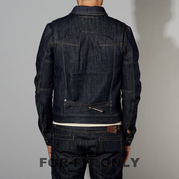 cinch back denim jacket