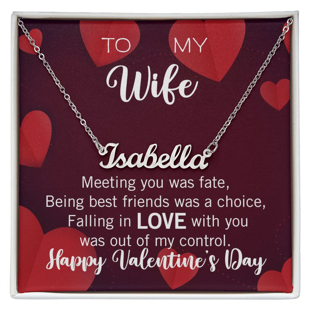 Custom Name Necklace for your Wife on Valentine's Day - Available ...