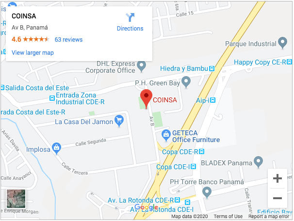 COINSA - ubicación en GoogleMaps