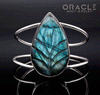 Sterling Silver Carved Labradorite Bracelet