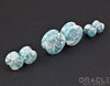 Ocean Wave Synthetic Turquoise Double Flare Plugs