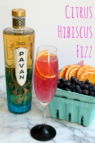 "Citrus Hibiscus Fizz" Cocktail