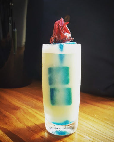 Fire and Ice (AKA The White Walker) Butterfly Pea Flower / Wild Hibiscus Cocktail